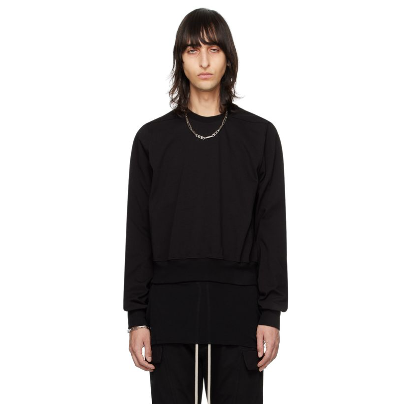 rick owens 瑞克·欧文斯 黑色 cropped 卫衣男