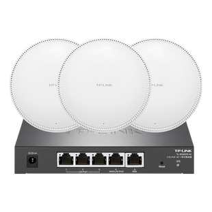 tplink吸顶式ap面板WiFi7超千兆全屋无线覆盖poe供电ac加ap一体化由器家用别墅酒店大户型专用7AP3600HC套装