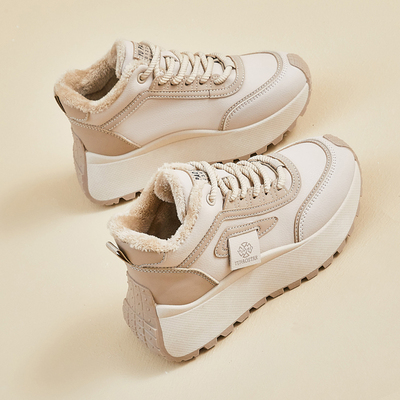 2025冬季新款加绒高帮老爹鞋