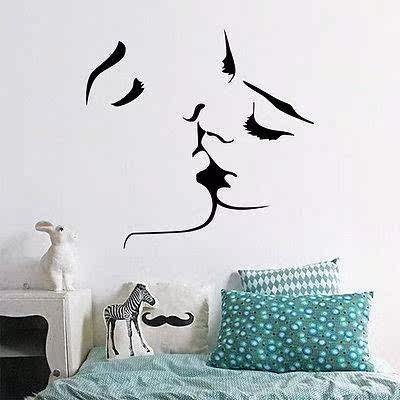 Sweet Kiss Lover Wall Art Bedroom Vinyl Decor Sticker Home D在类目 个性定制/设计服务/DIY, 饰品定制, 项链定制中 - 来自Buy2taobao.com提供专业的淘宝代购服务
