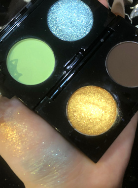 双色眼影金色棕色蓝色绿色金光闪闪珠光烟熏哑光豆绿色黄色变色龙
