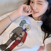 2020新款卡通宽松圆领T恤女短袖情侣夏装大码半袖ins体恤韩版上衣