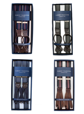 PM Albert Thurston英国手工Y型背带25mm扣系 复古纽扣系列