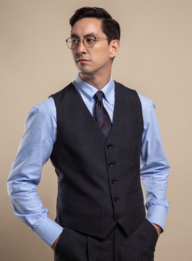 【Sales折扣】PM  深灰色羊毛西服西装马甲 PMWC-GY001