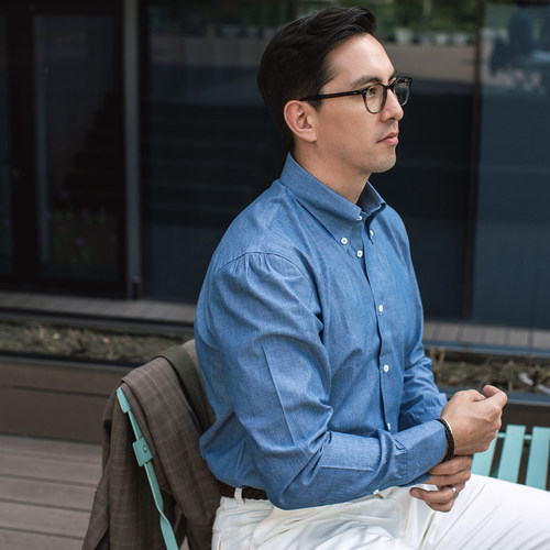 principle经典牛仔衬衫商务