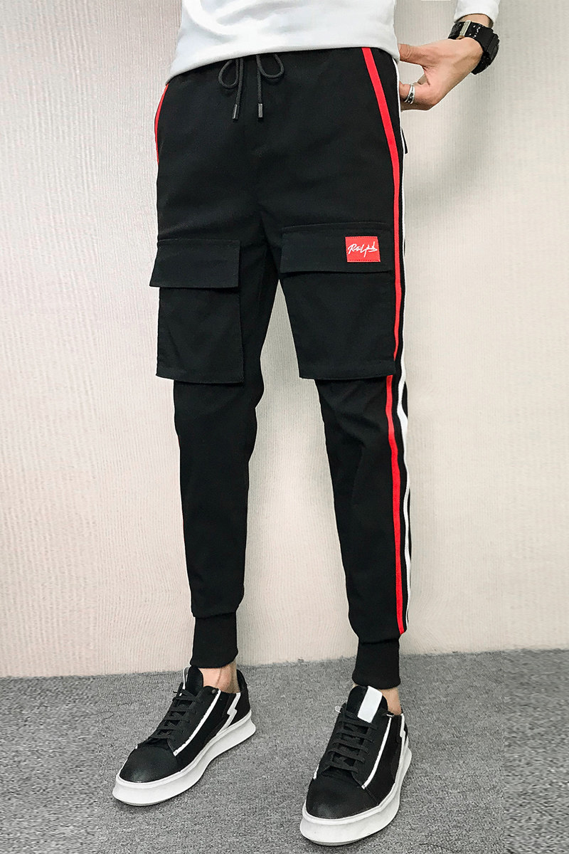 2025秋季新款工装裤韩版修身潮流男裤束脚裤网红抖音小脚X28.P55,男装工装外套,电商A270
