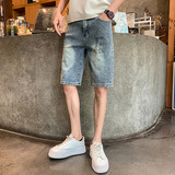 夏季男士短裤五分裤牛仔潮流薄款破洞弹力NZ388-P50，男装牛仔裤，电商A270