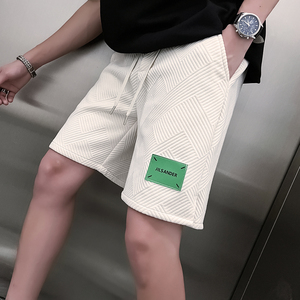 夏季男士短裤五分裤裤子休闲潮流百搭运动潮牌AX192-p45 白色图片