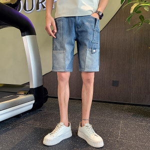 夏季男士短裤五分裤中裤直筒牛仔潮流休闲薄款弹力2023-NZ237-P45图片