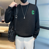2025春秋季男士卫衣长袖套头休闲纯色痞帅休闲ins上衣服打底衫P38，男装T恤，电商A270
