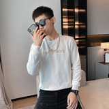 卫衣长袖男生秋季秋衣男士圆领字母精神小伙痞帅打底衫网红P55，男装T恤，电商A270