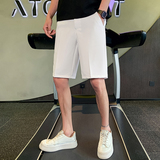 夏季男士短裤五分裤裤子直筒休闲潮流薄款2025夏季-P38-AX125-白，男装牛仔裤，电商A270
