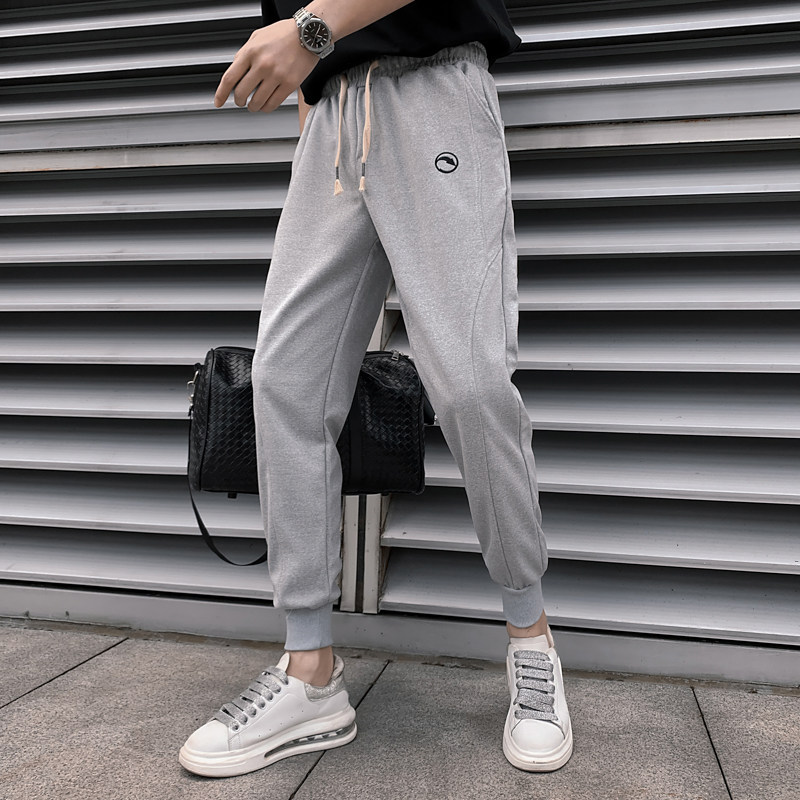 2025夏季新款男士休闲裤修身运动裤潮流韩版开组卫裤X109-P55图片