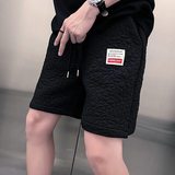 夏季男士短裤五分裤裤子休闲潮流运动2023潮牌-AX190-P45黑色，男装牛仔裤，电商A270