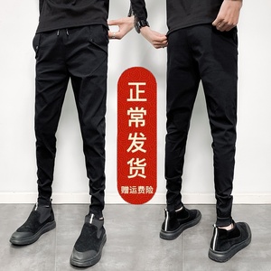 2025春季新款韩版修身潮流很仙的痞帅男裤子长裤社会小伙网红P55图片