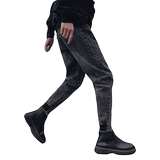 男士牛仔裤修身小脚裤子潮流潮牌男韩版2025年新款春季束脚裤P55，男装牛仔裤，电商A270
