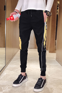2025夏季男士休闲小脚裤韩版潮流个性花裤子社会精神小伙网红P60图片