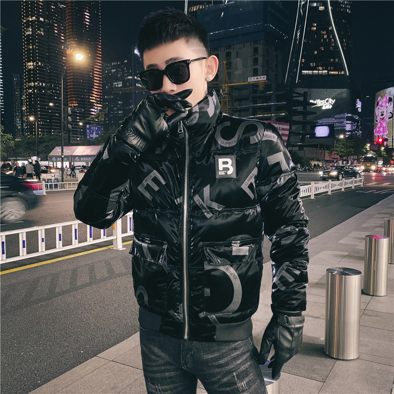 冬季棉袄男士加厚短款棉衣字母外套潮流棉服精神小伙痞帅韩版P135,男装棉衣,电商A270