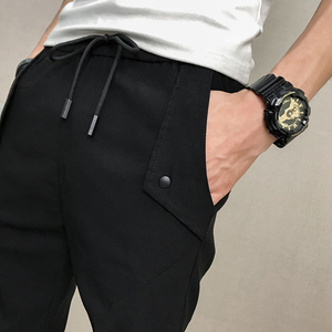 2025春季发型师裤子潮流潮男网红小脚裤修身长裤抖音同款X05-P55图片