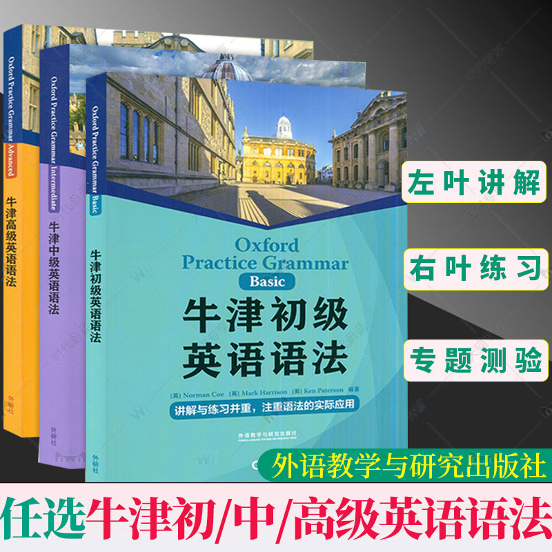 全3册任选】牛津英语语法初级+中级+高级 初级 英语语法讲解练习 常用英语语法场景对话 牛津英语语法教材 初中英语语法大全