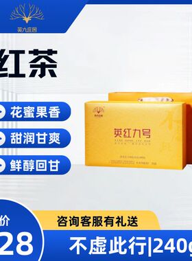 英德红茶英红九号英九庄园不虚此行礼盒包装浓香型新茶叶正品包邮