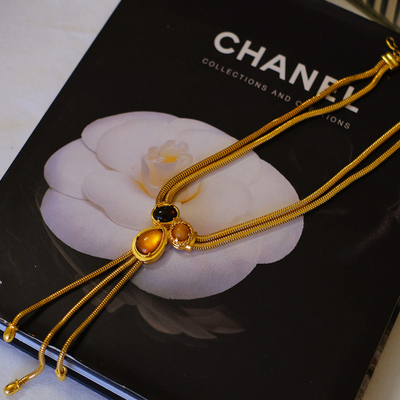 vintage toccata Monet 莫奈 油画 流苏 典藏 项链