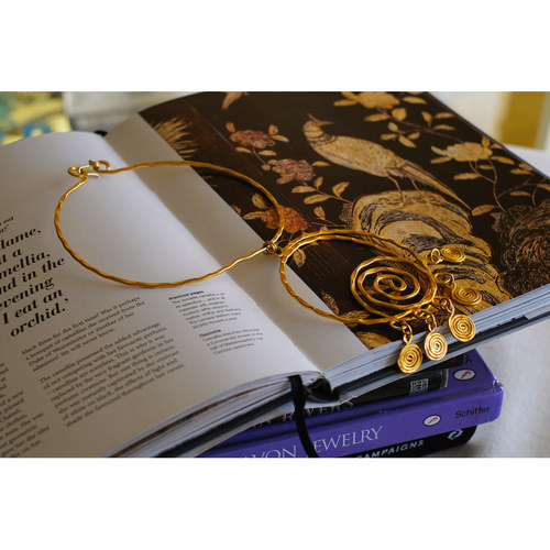 vintage toccata 金色 几何 圆圈 摩登 项圈 项链