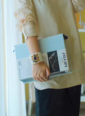 vintage toccata KJL 马耳他 白色 珐琅 摩登 手镯