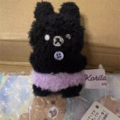 小恶魔熊妹 黑色小兔子恶魔熊妹手玉毛绒沙包公仔日本san x轻松熊