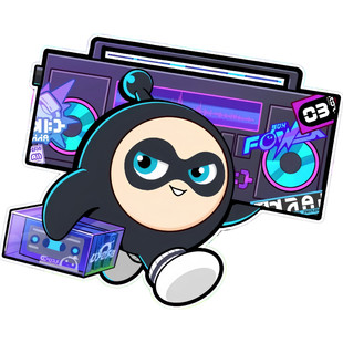 蛋仔派对音乐节贴纸卧室客厅墙上装饰现代爆款游戏无背景贴画