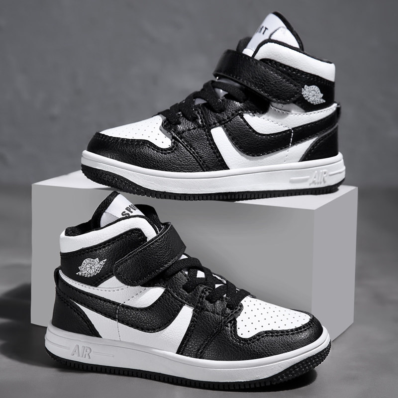 小黄鸭儿童版a鞋j男童鞋2021秋男孩空军一号板鞋中大童运动篮球鞋 - 封面