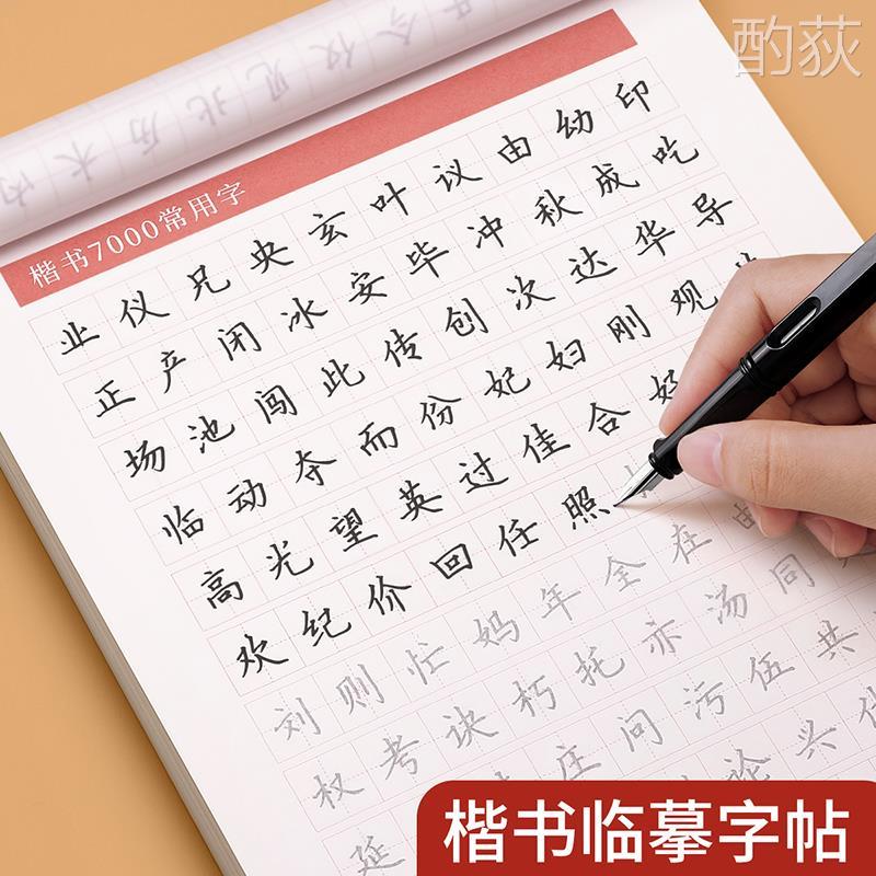 临摹练字帖小学生专用楷书正楷成人大人硬笔书法字帖描摹初学者