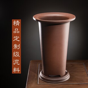 特价 精品五道素高档泥料慧兰建兰细叶带底座托盘紫砂兰花花盆 新款