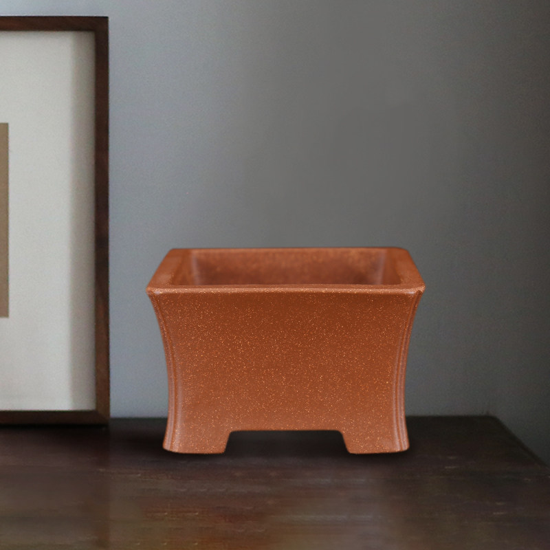 精品小四方束腰冯长根紫砂盆景盆