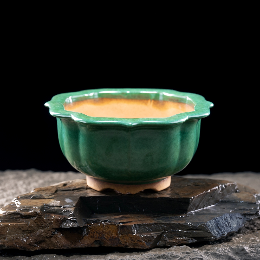 特价清仓宜兴老牌名家秦夕洪新款绿釉蓝釉红均釉慕古传统紫砂花盆