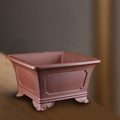 高档精品精工四方奎面云脚榆树榕树黄杨老桩名家冯长见紫砂盆景盆