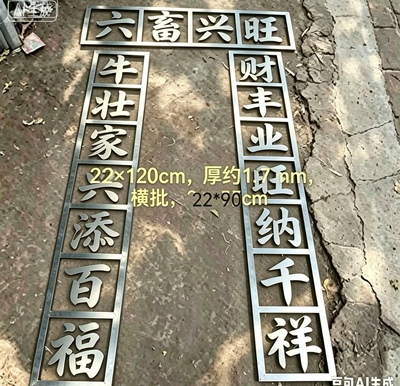 铁艺大门铁花配件庭院锻打焊接装饰花铁阳台楼梯护栏对联120厘米