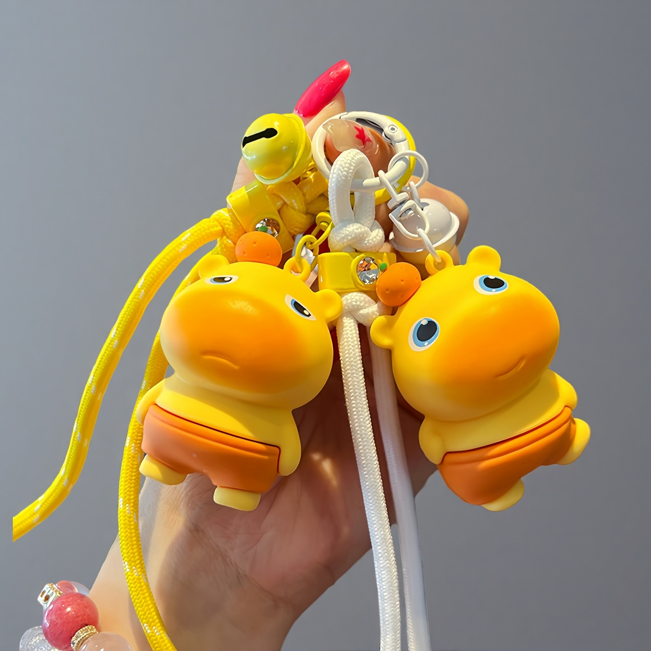 创意水豚噜噜同款挂件钥匙扣