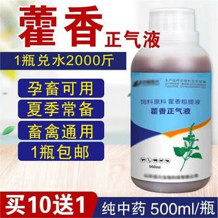 兽用猪用藿香正气液鸡用藿香正气口服液鸡鸭鹅猪牛羊用饲料添加剂