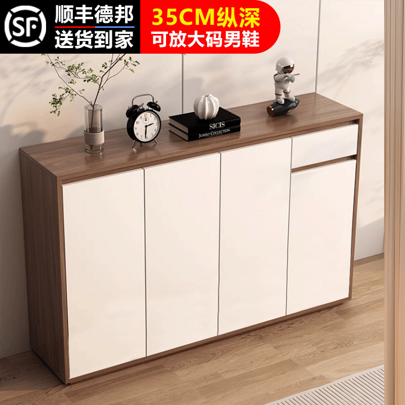实木鞋柜2025新款家用门口入户收纳柜一体靠墙大容量多层超大鞋架