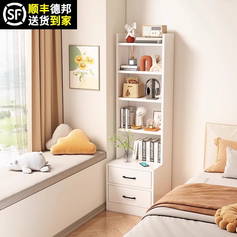 实木 床头柜  储物柜 落地书架