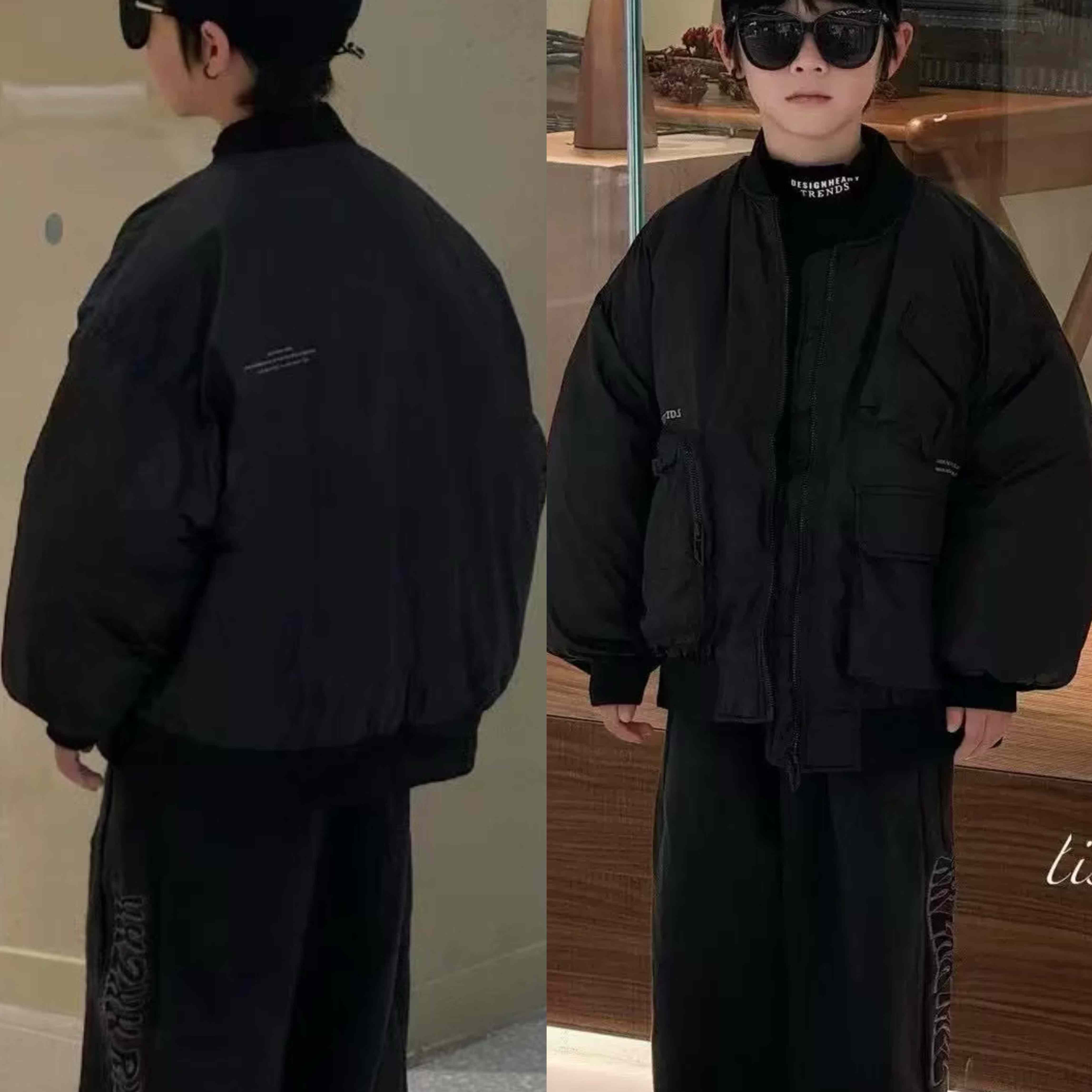 波拉韩国儿童装加厚棉服25冬款男女童韩版棉衣外套90白鸭绒羽绒服