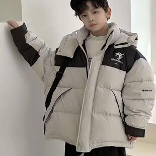 现货波拉韩国童装男女童连帽羽绒服2024冬款儿童潮面包羽绒服