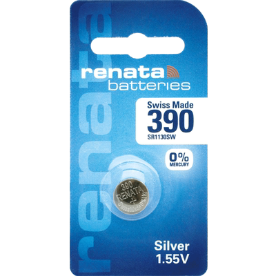 Renata手表电池390瑞士进口SR1130SW适用斯沃琪swatch电子battery 11.6×3.1通用LR1130 AG10小纽扣银锌1.55V