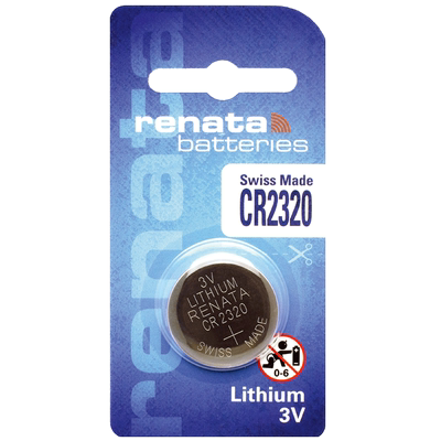 瑞士RENATA纽扣电池CR2320汽车钥匙电池3V锂石英手表电池适用卡西欧电子液晶手表电子电子汽车智能钥匙电子