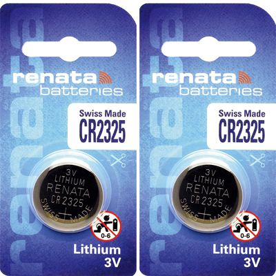 Renata瑞士纽扣电池CR2325 BR2325高性能宽温调节器设备船舶冷藏集装箱电子数据卡电工表PDA 3V