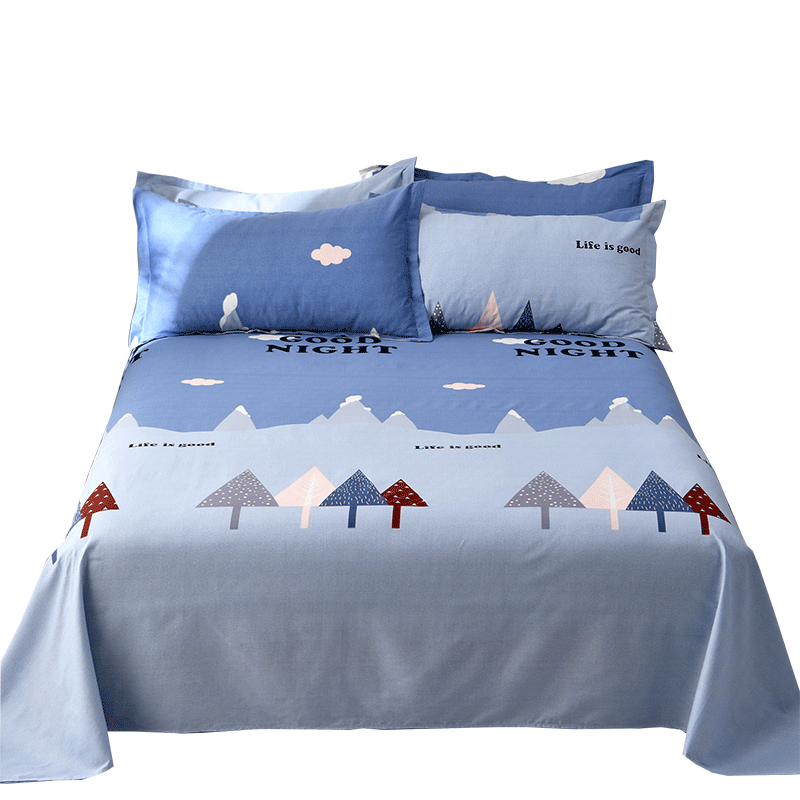 纯棉床单单件100%全棉加厚学生宿舍单人1.2m1.5双人1.8枕套三件套