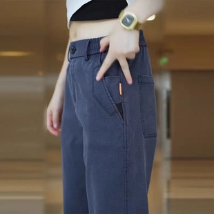 高端男士休闲裤子2026夏季薄款潮牌宽松直筒长裤中年男款运动裤子