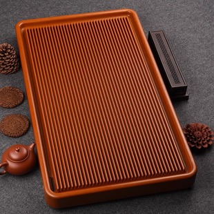 从简德国电木茶盘32支家用大号排水式茶台整块电胶木茶托小号托盘