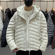 冬季韩版男士排骨衔缝连帽羽绒服百搭潮流日系时尚轻便保暖羽绒衣